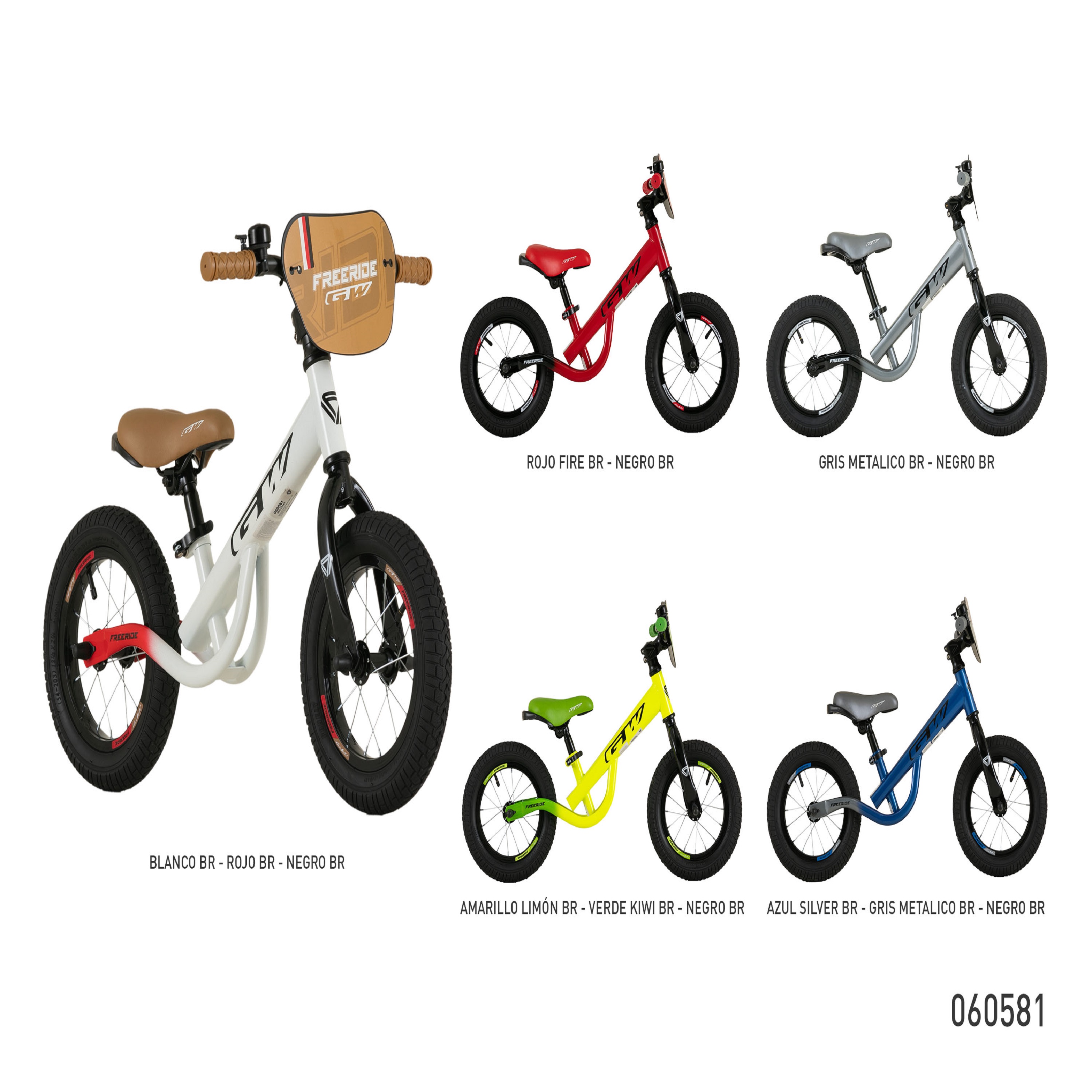 BICICLETA PUSHBIKE NIÑO 12P FREERIDE ACERO GW